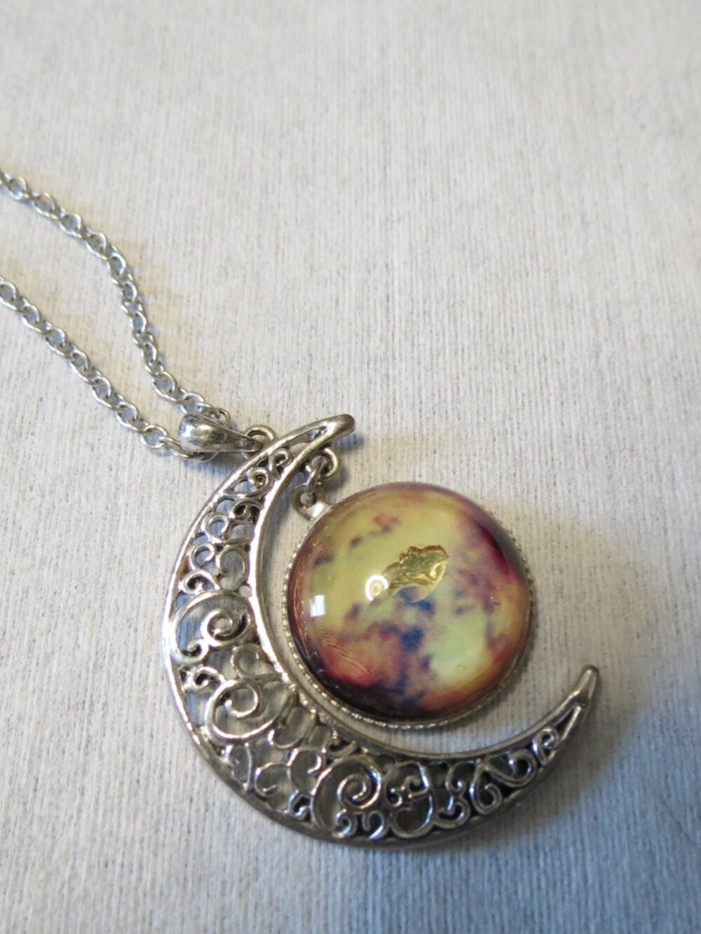 Used- 15 inch Claire's Crescent Moon Necklace